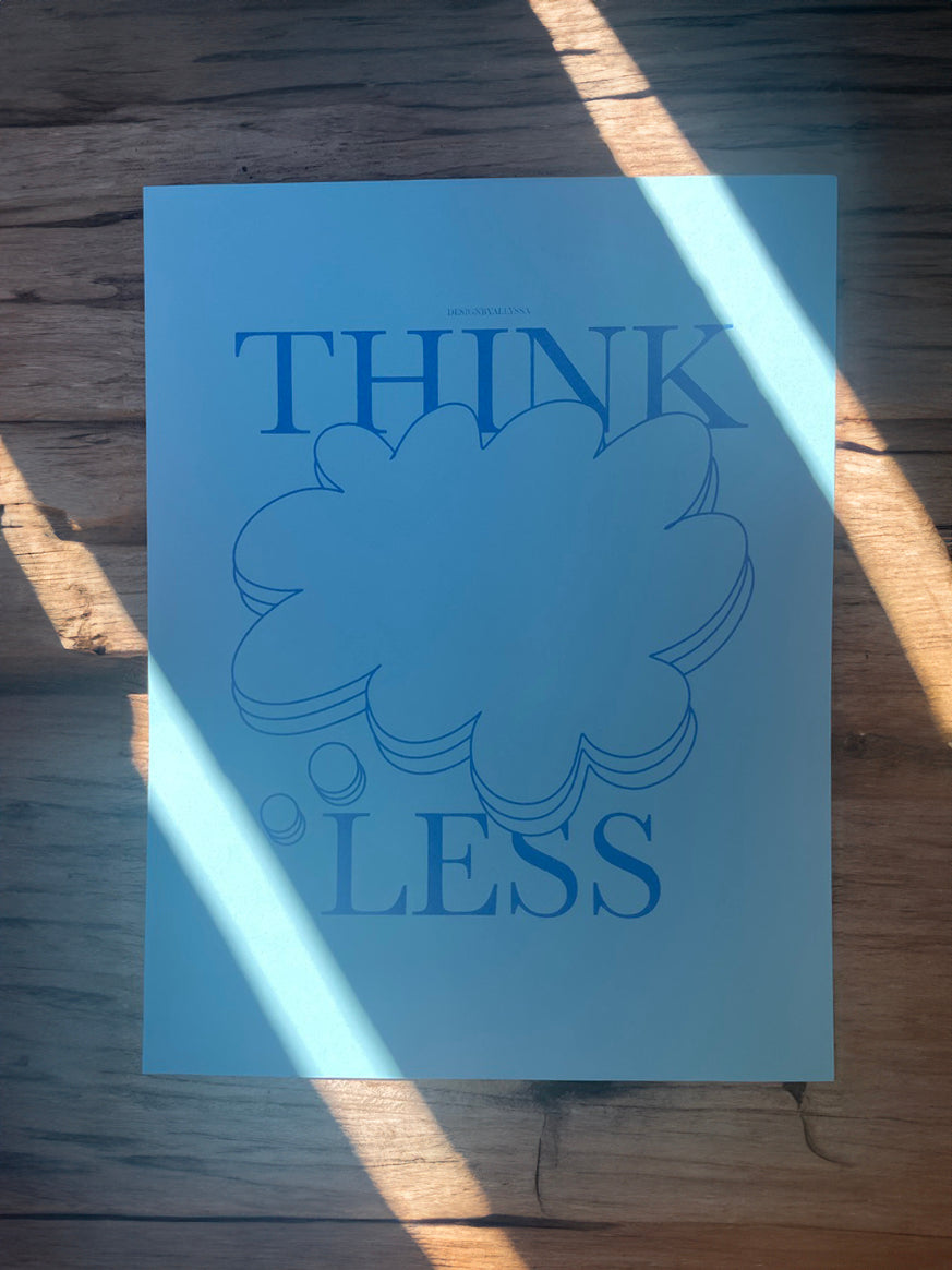 think less print (limited edition blue)