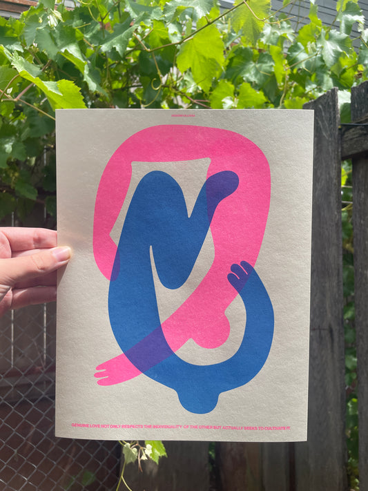 entwined riso print