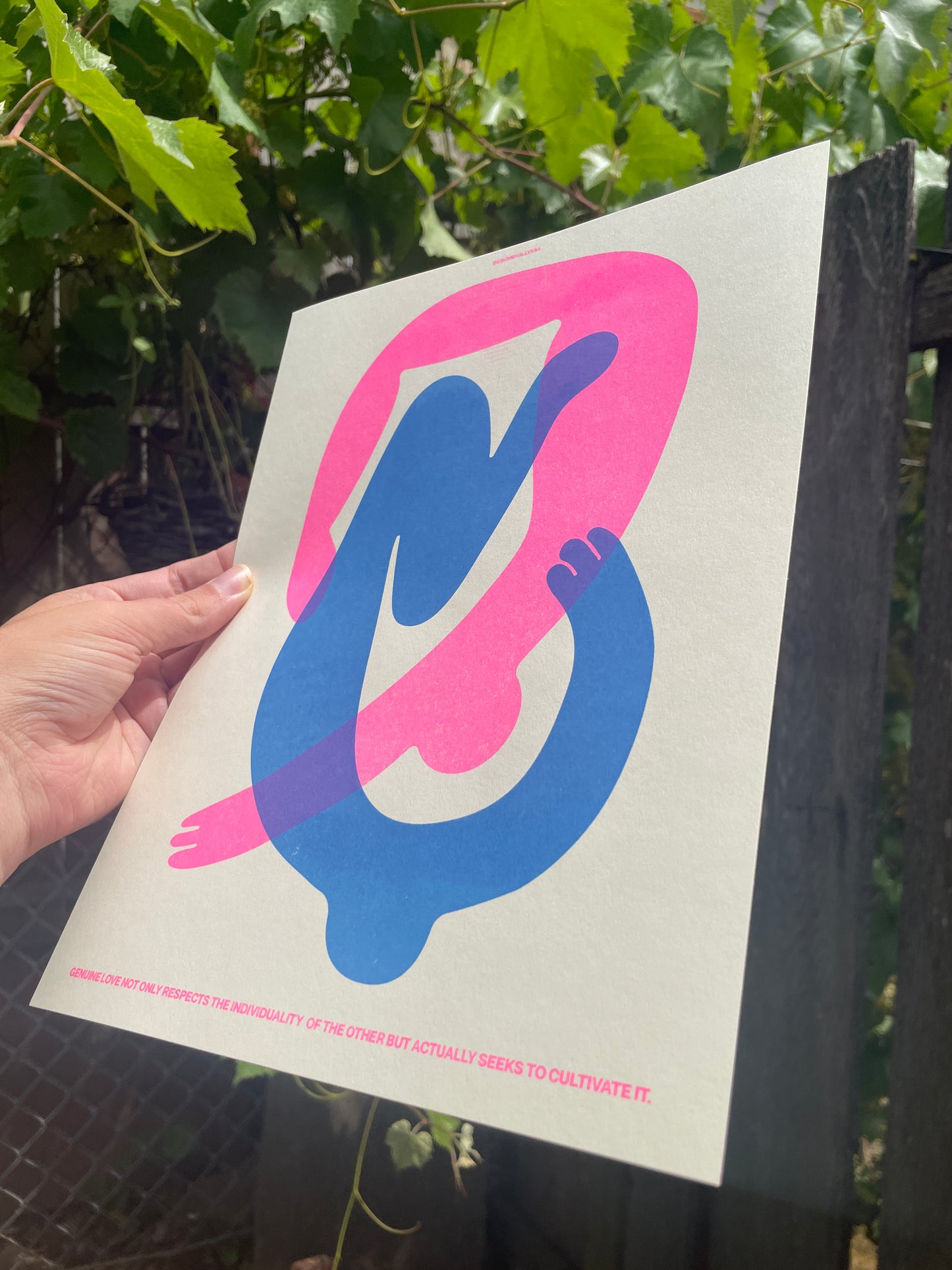 entwined riso print