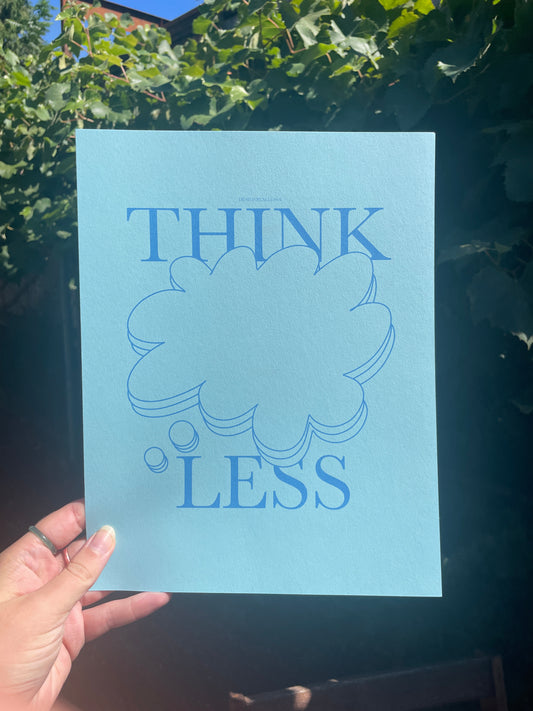 think less print (limited edition blue)