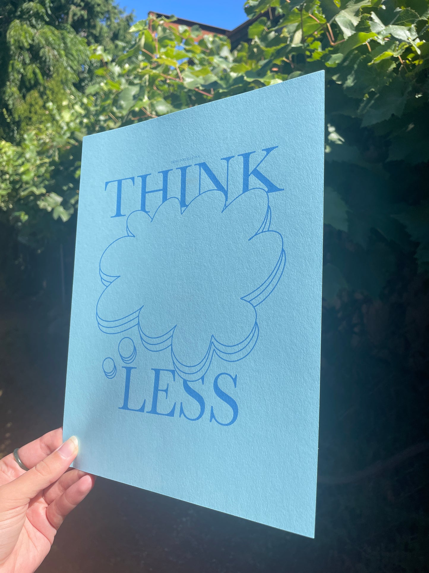 think less print (limited edition blue)