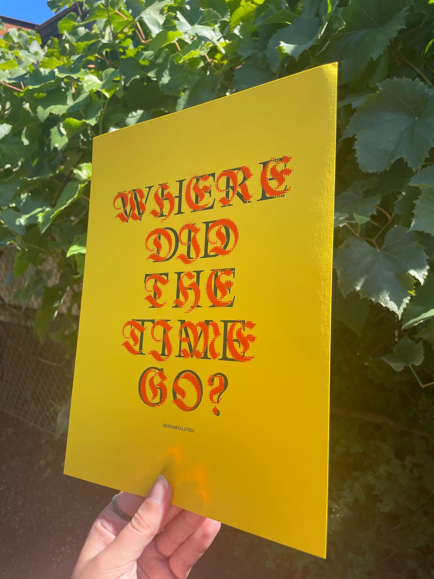 where did the time go print (limited edition yellow)