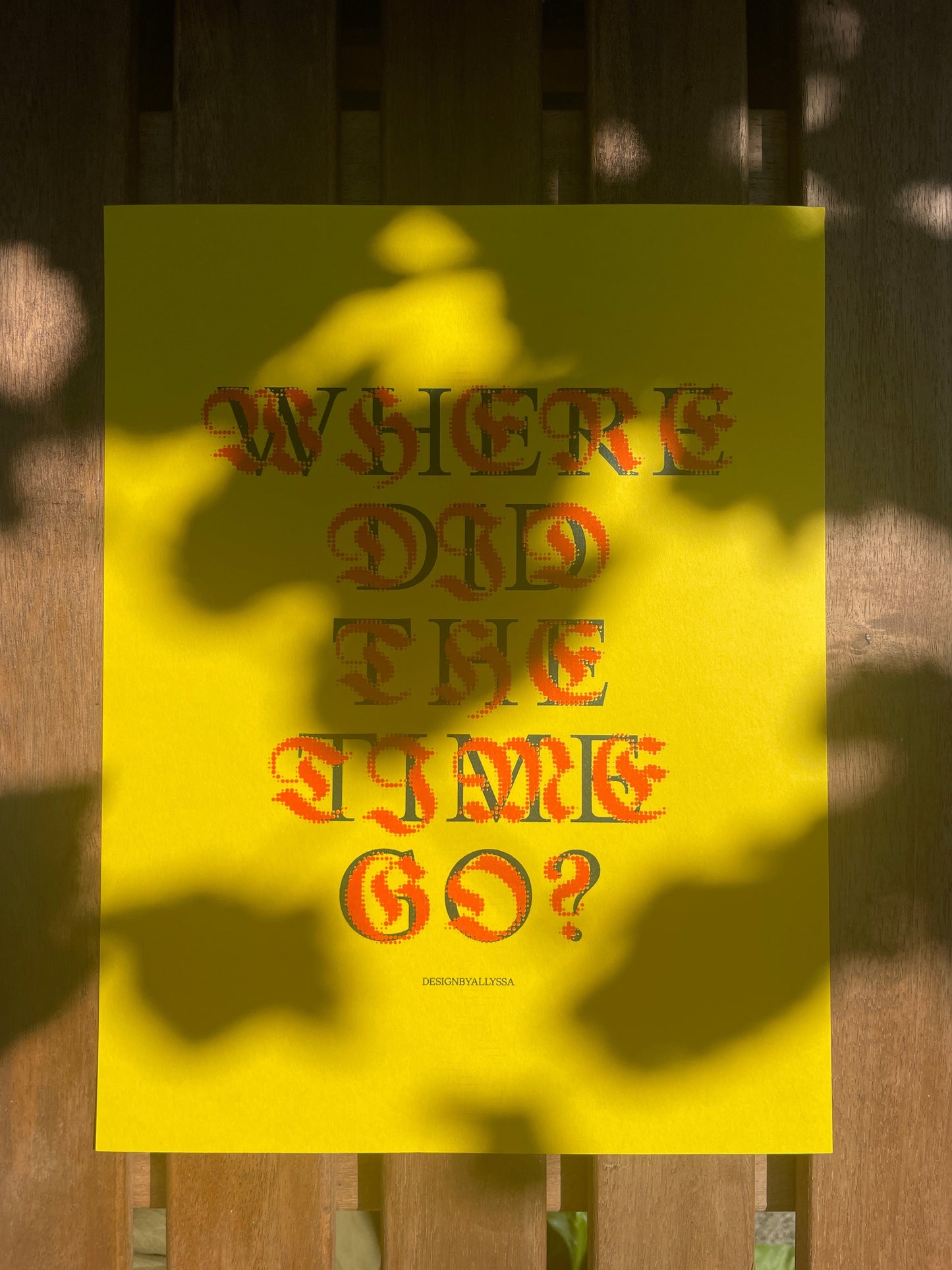 where did the time go print (limited edition yellow)